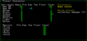 This is how your starting character will look like: dual wield from your fists and +2 to mana from your free hands.